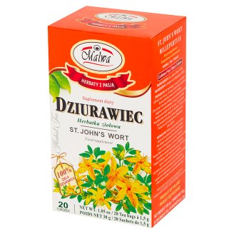 Malwa Dziurawiec Suplement diety Herbatka ziołowa 30 g (20 torebek)