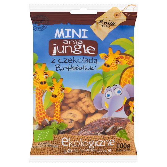 Ania Mini Ania Jungle with Chocolate Bio Biscuits Organic Flakes 100 g