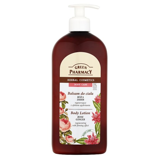 Green Pharmacy Balsam do ciała regenerujący z efektem ujędrniania róża imbir 500 ml