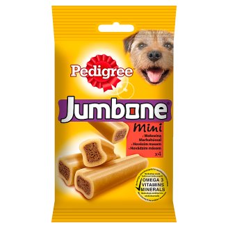 Pedigree Jumbone Mini z wołowiną Karma uzupełniająca 180 g (4 sztuki)