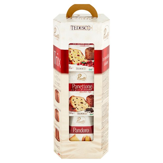 Produkty cukiernicze Panettone i Pandoro 280 g (3 sztuki)