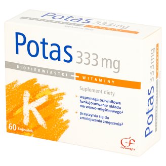 Colfarm Potas 333 mg Suplement diety 60 kapsułek