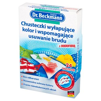 Dr. Beckmann Chusteczki wyłapujące kolor i wspomagające usuwanie brudu 24 sztuki