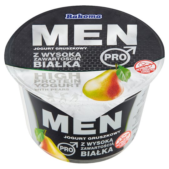 Bakoma Men Pro Jogurt gruszkowy z wysoką zawartością białka 200 g