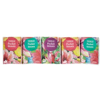 Tesco Chusteczki higieniczne mini 3-warstwowe 10 x 10 sztuk