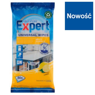 Go for Expert Lemon Nawilżane ściereczki uniwersalne 80 sztuk
