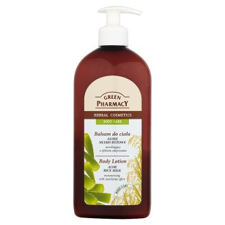 Green Pharmacy Balsam do ciała nawilżający z efektem odżywiania Aloes mleko ryżowe 500 ml