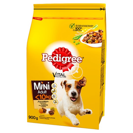 Pedigree Vital Protection Mini Adult <10 kg Karma z kurczakiem i warzywami 900 g