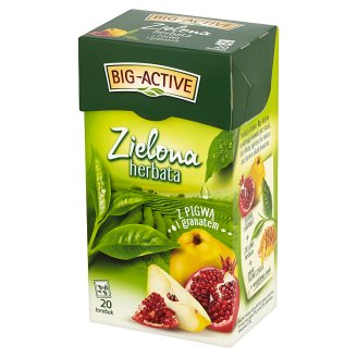 Big-Active Zielona herbata z pigwą i granatem 34 g (20 torebek)