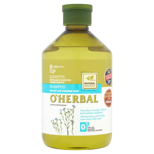 O'Herbal Szampon do włosów suchych i zniszczonych z ekstraktem z lnu 500 ml