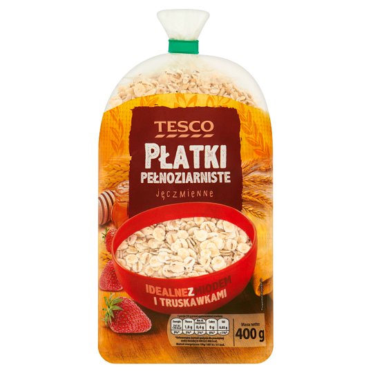 Tesco Płatki jęczmienne pełnoziarniste 400 g