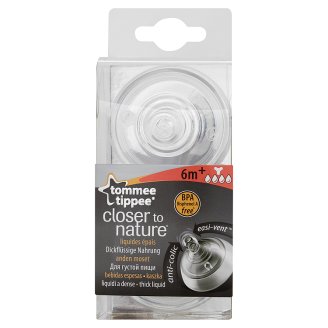 Tommee Tippee Closer to Nature Smoczek do gęstszego jedzenia od 6 m 2 sztuki