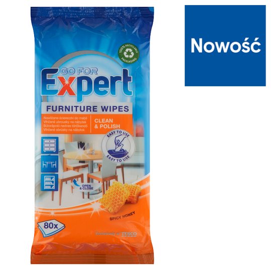 Go for Expert Spicy Honey Nawilżane ściereczki do mebli 80 sztuk