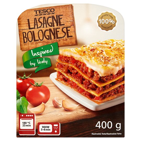 Tesco Lasagne z sosem pomidorowym z mięsem wieprzowym 400 g