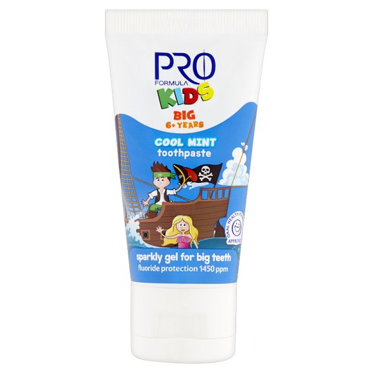 Tesco Pro Formula Kids Łagodnie miętowa pasta do zębów dla dzieci 6+ lat 50 ml