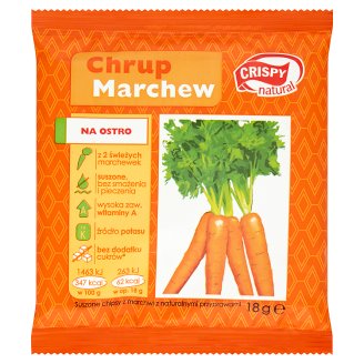 Crispy Natural Suszone chipsy z marchwi z naturalnymi przyprawami 18 g