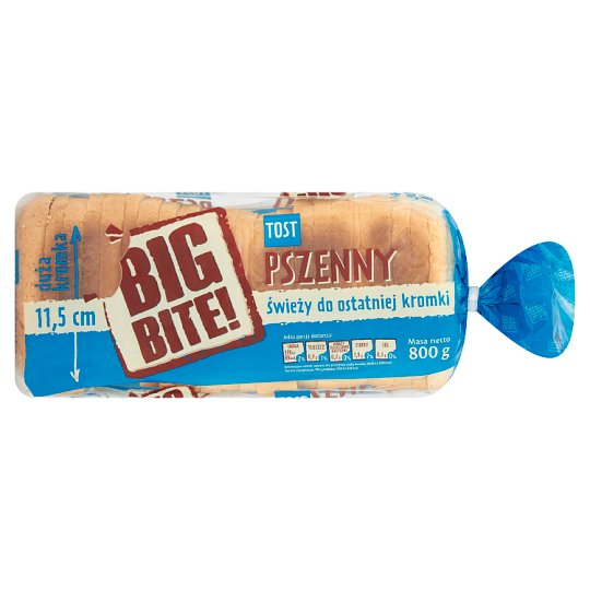 Big Bite! Tost pszenny Chleb tostowy pszenny krojony 800 g