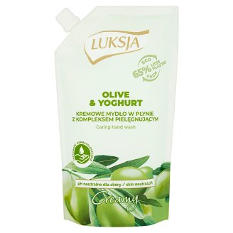 Luksja Creamy Olive & Yoghurt Nawilżające mydło w płynie opakowanie uzupełniające 400 ml
