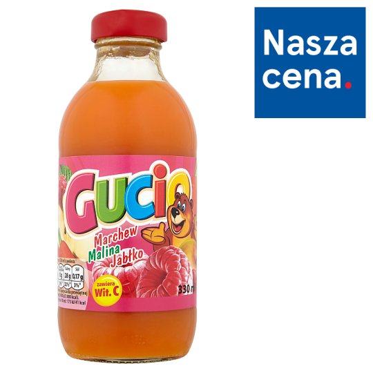 Gucio Sok z marchwi malin jabłek wzbogacony witaminą C 330 ml