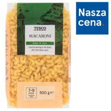 Tesco Makaron bezjajeczny macaroni 500 g