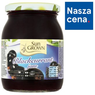 Sun Grown Dżem z czarnej porzeczki niskosłodzony 400 g