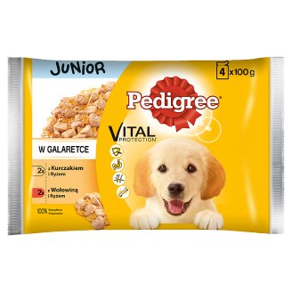 Pedigree Vital Protection Junior w galaretce Karma pełnoporcjowa 400 g (4 saszetki)