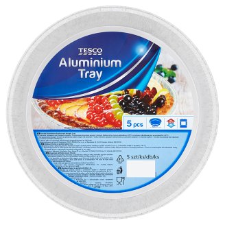Tesco Foremki aluminiowe do pieczenia okrągłe 19,5 cm 5 sztuk