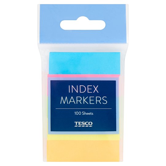 Tesco Index Markers 100 Pieces