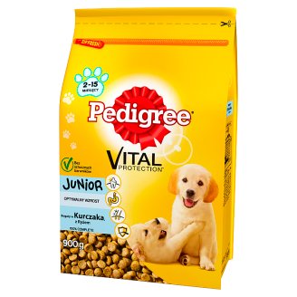 Pedigree Vital Protection Junior Karma 2-15 miesięcy bogaty w kurczaka z ryżem 900 g