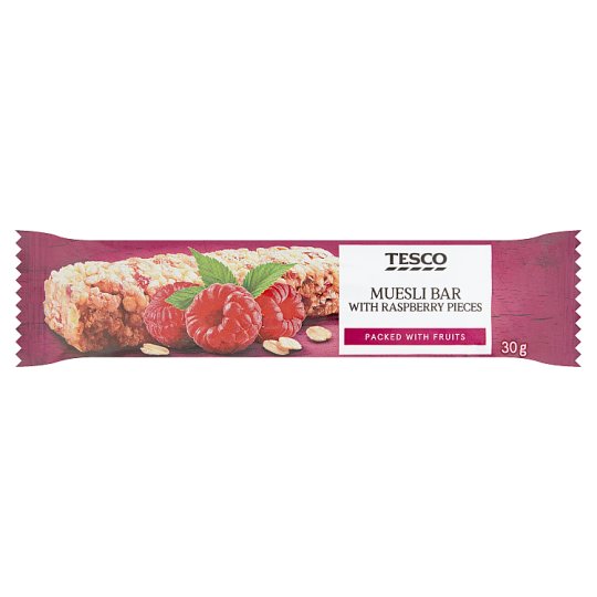 Tesco Baton musli z kawałkami malin 30 g
