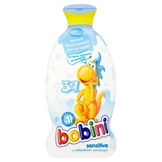 Bobini 3w1 Szampon żel pod prysznic i płyn do kąpieli sensitive z mleczkiem owsianym 400 ml