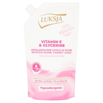 Luksja Hypo allergenic Witamina E + gliceryna Mydło w płynie Opakowanie uzupełniające 400 ml