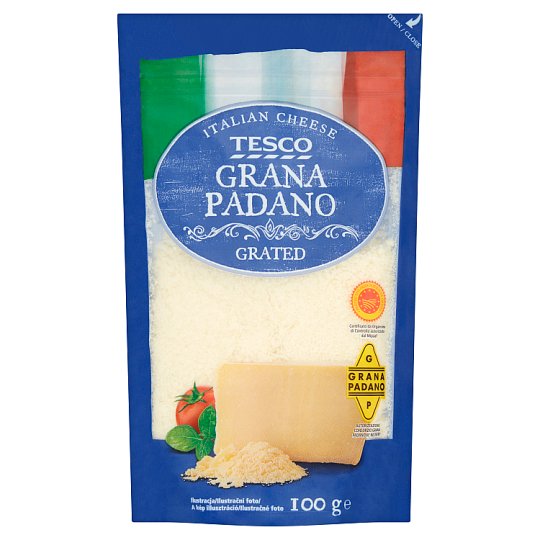 Tesco Grana Padano Ser półtłusty twardy tarty 100 g