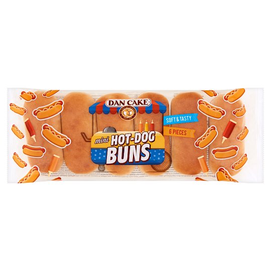 Dan Cake Bułeczki pszenne do hot dogów 240 g (6 x 40 g)