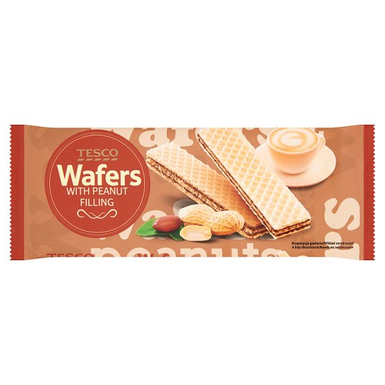 Tesco Wafle z nadzieniem orzechowym 175 g