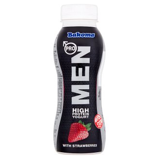 Bakoma Men Pro Jogurt truskawkowy z wysoką zawartością białka 230 g