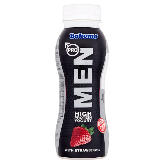Bakoma Men Pro Jogurt truskawkowy z wysoką zawartością białka 230 g