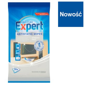 Go for Expert Nawilżane ściereczki antystatyczne 20 sztuk