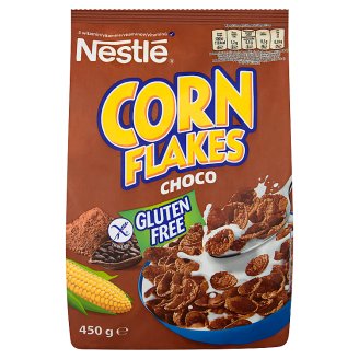 Nestlé Corn Flakes Choco Płatki śniadaniowe o smaku czekoladowym 450 g