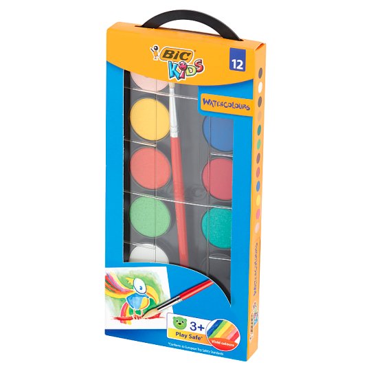 BiC Kids Farby akwarelowe 12 kolorów