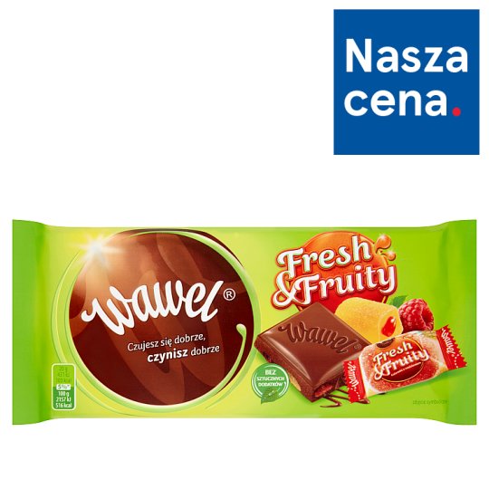 Wawel Fresh & Fruity Czekolada mleczna z galaretką 100 g
