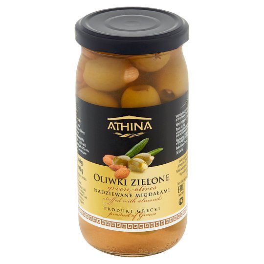 Athina Oliwki zielone nadziewane migdałami 360 g