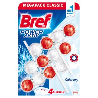 Bref WC Power Aktiv Chlorine Zawieszka do muszli WC 3 x 50 g
