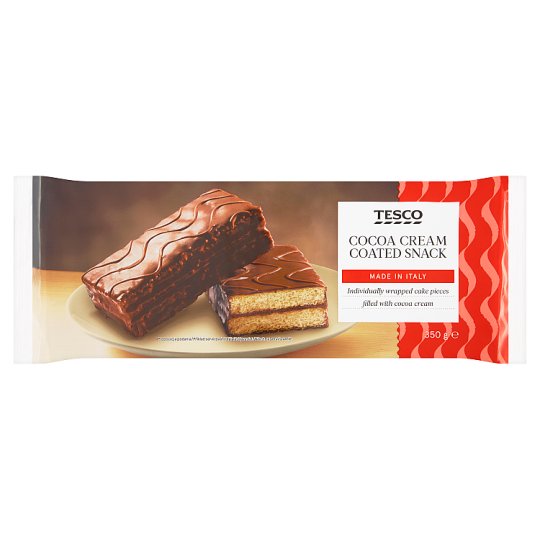 Tesco Wyrób cukierniczy w polewie kakaowej z nadzieniem kakaowym 350 g (10 x 35 g)