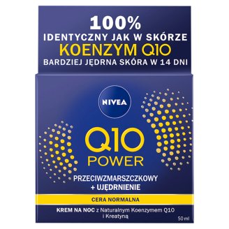 NIVEA Q10 Power Przeciwzmarszczkowy + Ujędrnienie Regenerujący krem na noc 50 ml