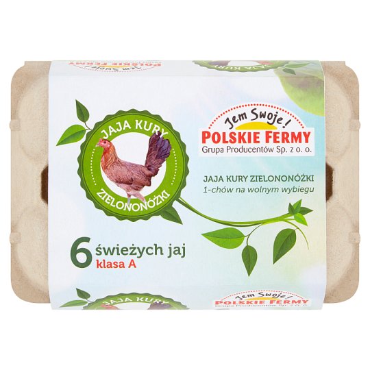 Jaja kury zielononóżki 6 sztuk