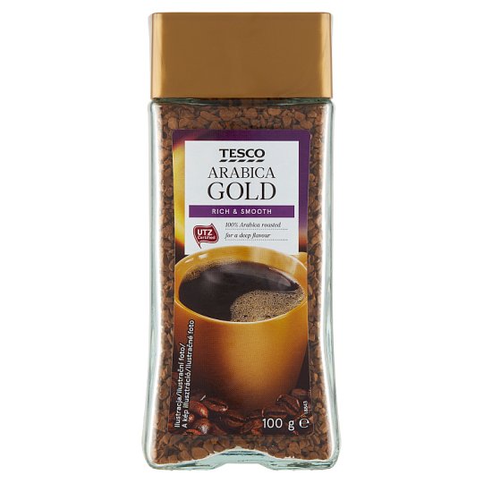 Tesco Arabica Gold Kawa rozpuszczalna liofilizowana 100 g