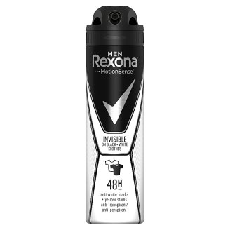 Rexona Men Invisible Black + White Antyperspirant w aerozolu 150 ml