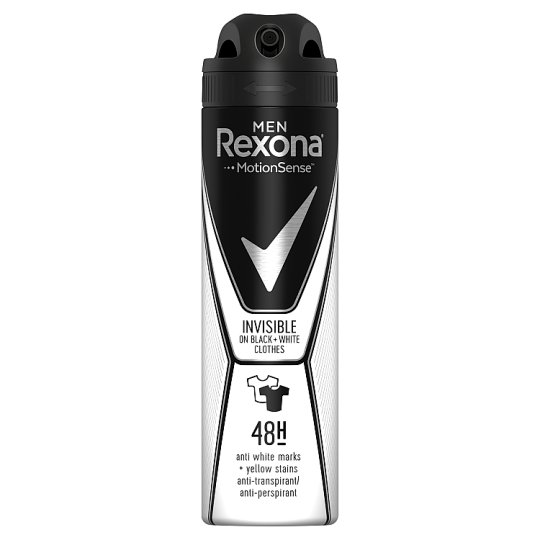 Rexona Men Invisible Black + White Antyperspirant w aerozolu dla mężczyzn 150 ml