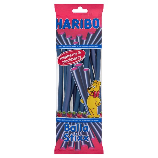 Haribo Balla Stixx Żelki owocowe o smaku malina i jeżyna 200 g